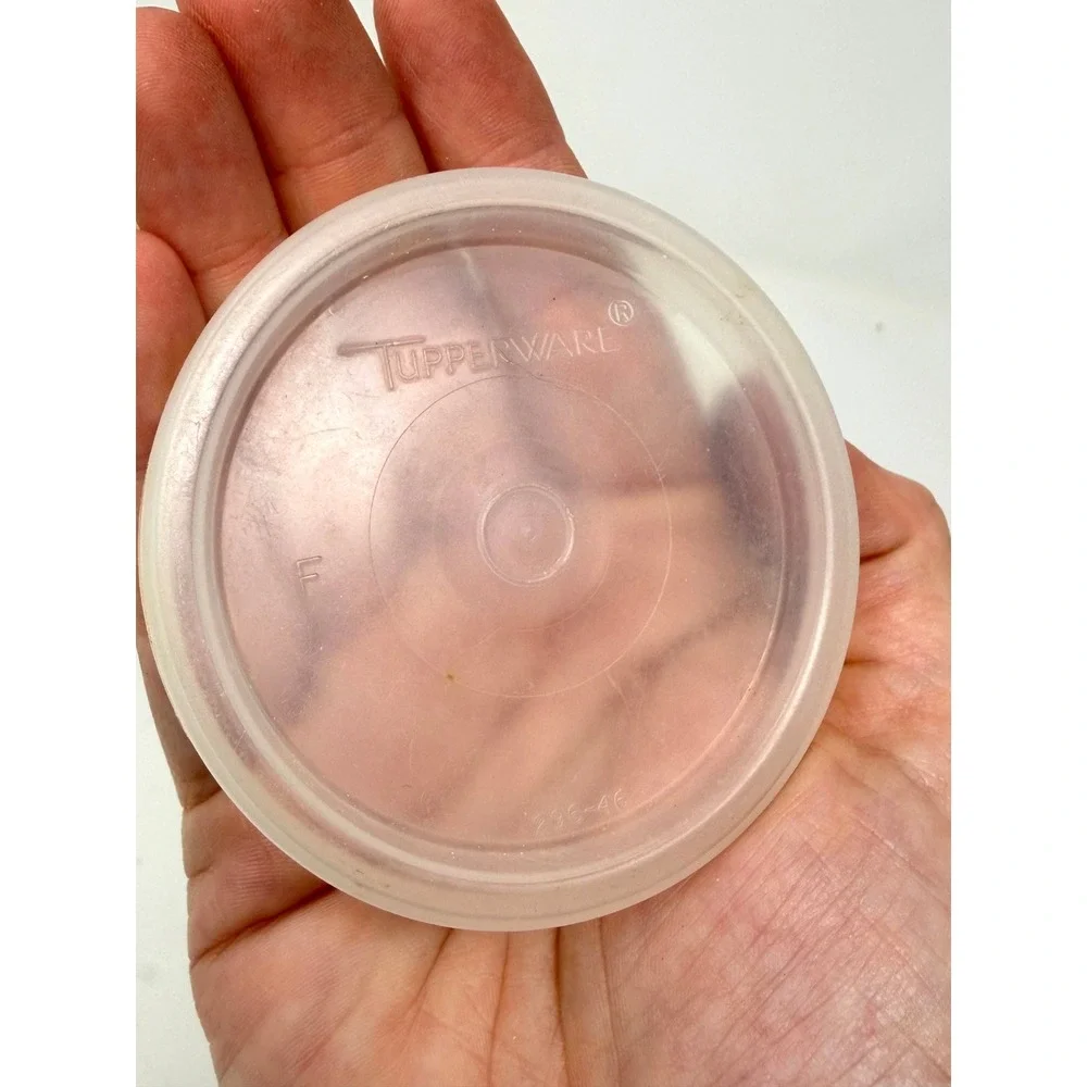 Tupperware Vintage Replacement Lids 2.75 Inch Round Seal F 296 Clear Set of 6